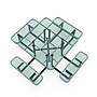 Flash Furniture Creekside Square Outdoor Picnic Table with Mesh Top and Seats, Green (SLFEMS46GN)~#|#~sp227538292_sc7