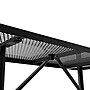 Flash Furniture Mantilla Rectangular Outdoor Picnic Table with Mesh Top and Seats, 6' Black (SLFEML72BK)~#|#~sp227538307_sc7