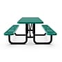 Flash Furniture Mantilla Rectangular Outdoor Picnic Table with Mesh Top and Seats, 8' Green (SLFEML96GN)~#|#~sp227538344_sc7
