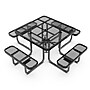 Flash Furniture Creekside Square Outdoor Picnic Table with Mesh Top and Seats, Black (SLFEMS46BK)~#|#~sp227538348_sc7