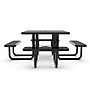 Flash Furniture Creekside Square Outdoor Picnic Table with Mesh Top and Seats, Black (SLFEMS46BK)~#|#~sp227539158_sc7