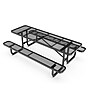 Flash Furniture Mantilla Rectangular Outdoor Picnic Table with Mesh Top and Seats, 8' Black (SLFEML96BK)~#|#~sp227539162_sc7