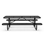 Flash Furniture Mantilla Rectangular Outdoor Picnic Table with Mesh Top and Seats, 8' Black (SLFEML96BK)~#|#~sp227539172_sc7