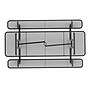 Flash Furniture Mantilla Rectangular Outdoor Picnic Table with Mesh Top and Seats, 8' Black (SLFEML96BK)~#|#~sp227539173_sc7