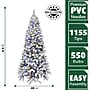 Fraser Hill Farm 6.5 ft. Flocked Alaskan Pine Pre-Lit Artificial Christmas Tree, 550 Lights (FFAF065-6SN)	~#|#~sp227539472_sc7