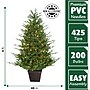 Fraser Hill Farm 4.0-Ft Adirondack Pre Lit Potted Christmas Tree Decor (FFAD048P-5GR)~#|#~sp227539512_sc7