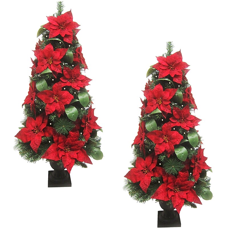 Fraser Hill Farm 4-Ft. Pre Lit Christmas Porch Tree (FF048CHPT002-1RD/S2) image 1