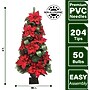Fraser Hill Farm 4-Ft. Pre Lit Christmas Porch Tree (FF048CHPT002-1RD/S2)~#|#~sp227539537_sc7