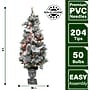 Fraser Hill Farm 4-Ft. Christmas Pre Lit Snow Flocked Porch Trees (FF048CHPT001-1SN/S2)~#|#~sp227539547_sc7