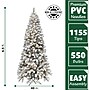 Fraser Hill Farm 6.5 ft. Flocked Alaskan Pine Pre-Lit Artificial Christmas Tree, 550 Lights (FFAF065-5SN)	~#|#~sp227539584_sc7