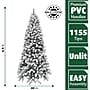 Fraser Hill Farm 6.5 ft. Flocked Alaskan Pine Artificial Christmas Tree (FFAF065-0SN)	~#|#~sp227539610_sc7