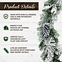 Fraser Hill Farm 6-Ft. Christmas Snow Flocked Garland (FF072CHGL001-0SN)~#|#~sp227539728_sc7