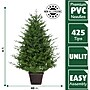 Fraser Hill Farm 4-Ft. Adirondack Potted Christmas Tree Decor (FFAD048P-0GR)~#|#~sp227539730_sc7