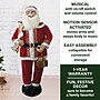 Fraser Hill Farm 58" Dancing Santa with Naughty & Nice List, Gifts, and Toy Sack (FASC058D-11RED)~#|#~sp227539980_sc7