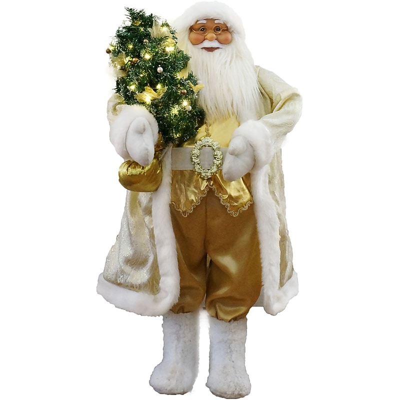 Fraser Hill Farm 3-Ft. Music and Motion Santa (FASC036M-19WHTGLD) image 1