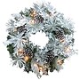 Fraser Hill Farm 24" Christmas Prelit Snow Flocked Wreath (FF024CHWR004-1SN)~#|#~sp227540083_sc7