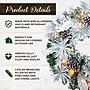Fraser Hill Farm 24" Christmas Prelit Snow Flocked Wreath (FF024CHWR004-1SN)~#|#~sp227540086_sc7