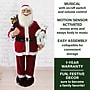Fraser Hill Farm 58" Dancing Santa with Bear (FASC058D-14RED)~#|#~sp227540199_sc7