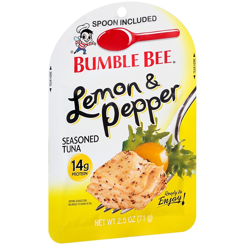 Bumble Bee Lemon and Pepper Tuna Fish, 2.5 oz., 12/Carton (KAR24064) image 1