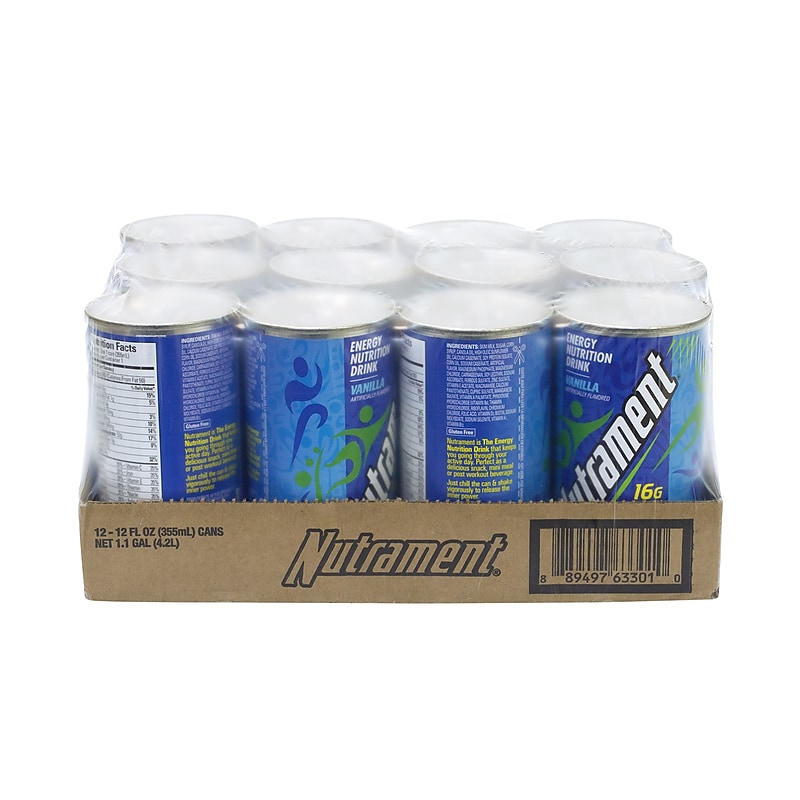 Nutrament Vanilla Energy Nutrition Drink, 12 oz., 12/Pack (209-02579) image 1