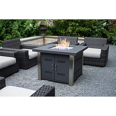 Pleasant Hearth Montreal 38" Square Gas Fire Pit Table