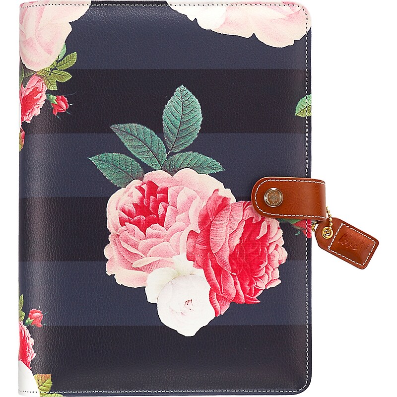 Webster's Pages 7.5"X10" A5 Faux Leather Planner Kit, Black Floral Color Crush (A5PK001-BF) image 1