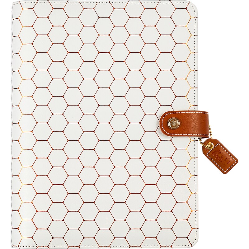 Webster's Pages 7.5"X10" A5 Faux Leather Planner Kit, Copper Hexagon Color Crush (A5PK001-H) image 1