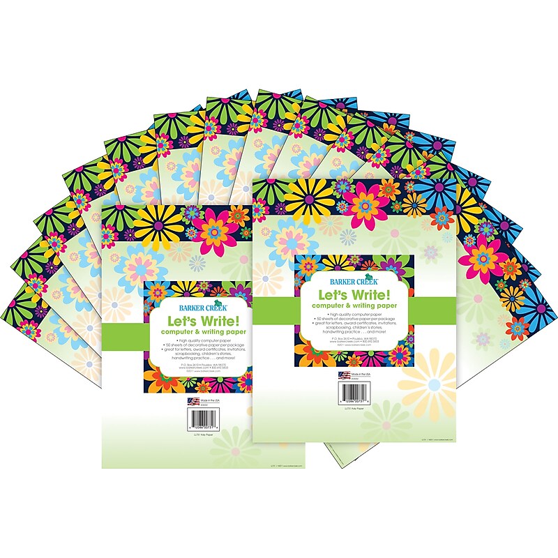 Barker Creek Italy Computer Paper, 8.5" x 11", 60 lbs., Multicolored, 100 Sheets/Pack (BC3618) image 1