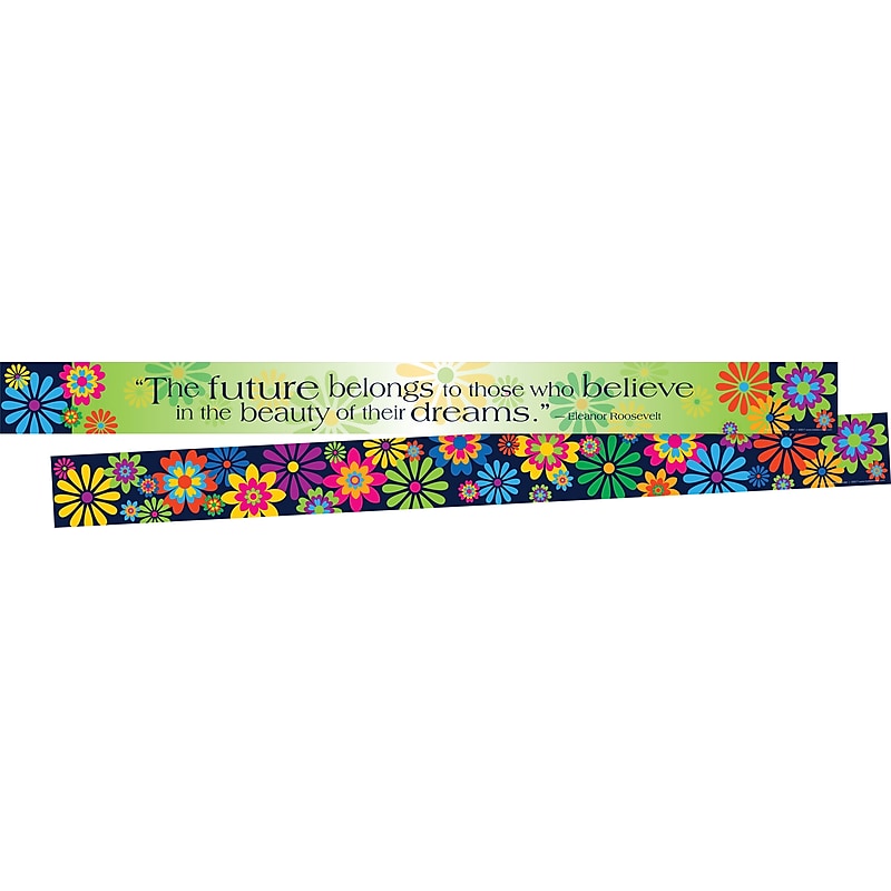 Barker Creek Double-Sided Border with Quote, 35" x 3", Italy Fiori Bellissimi, 24/Pack (BC3671) image 1