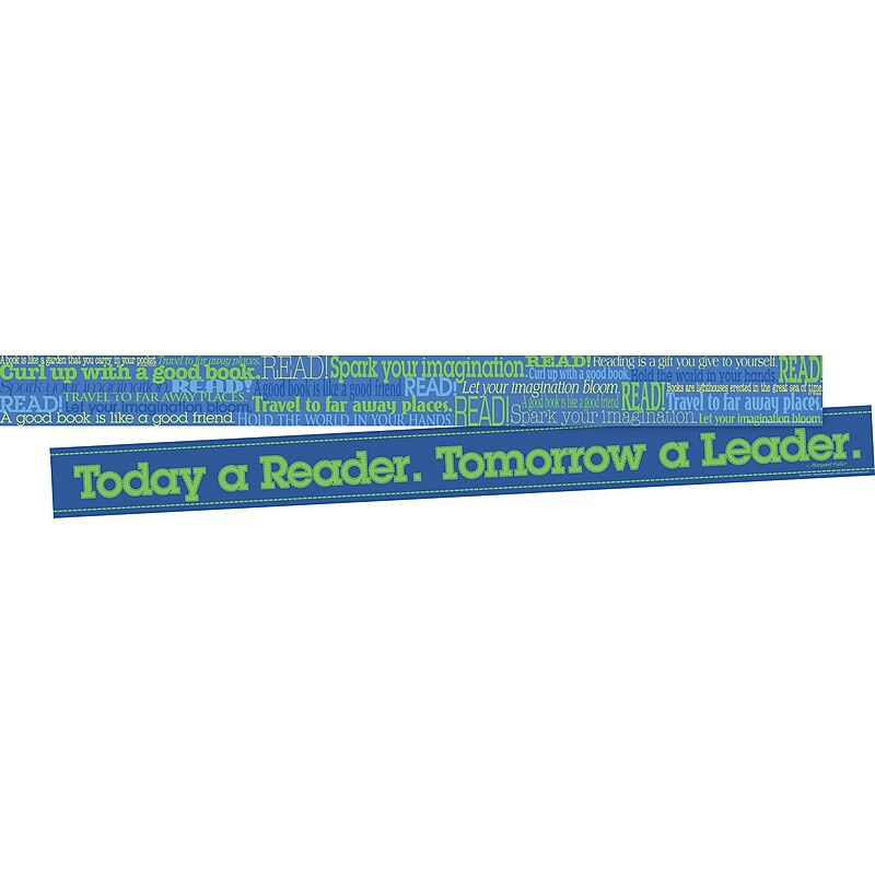 Barker Creek Double-Sided Border with Motivational Words, 35" x 3", Word Wall Read, 24/Pack (BC3679) image 1