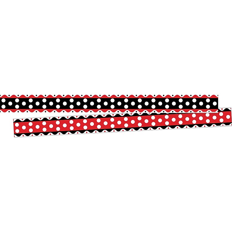Barker Creek Double-Sided Border, 35" x 3", Just Dotty, 24/Pack (BC3687) image 1
