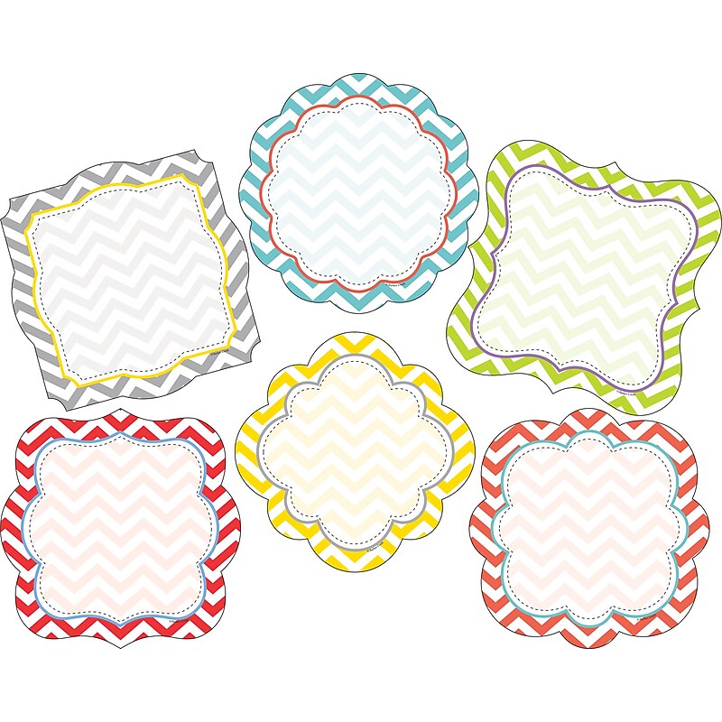 Barker Creek Chevron Beautiful Double-Sided Accent 2-Pack, 72 Pieces/Set (BC3712) image 1