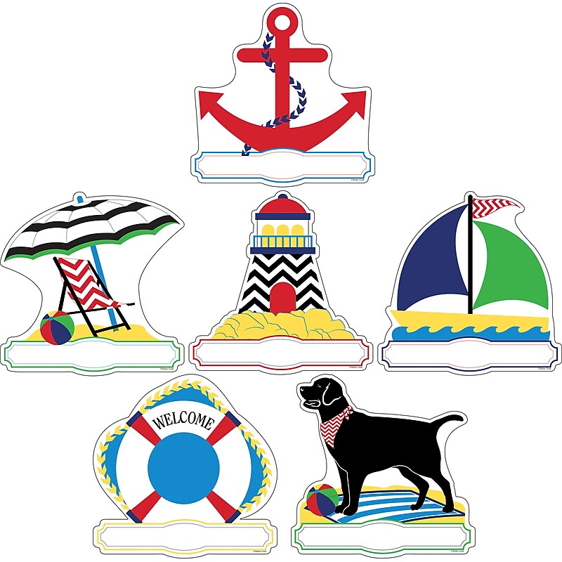 Barker Creek Chevron Nautical Double-Sided Accent 2-Pack, 72 Pieces/Set (BC3713) image 1