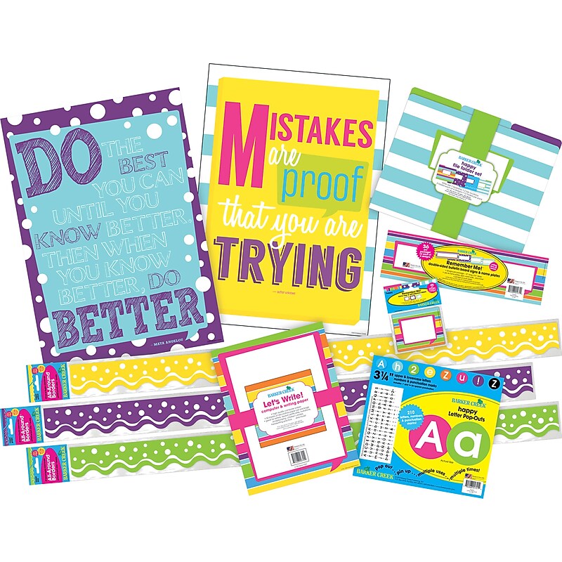 Barker Creek You Are Trying Décor Set (Happy), 394 Pieces/Set (BC3733) image 1