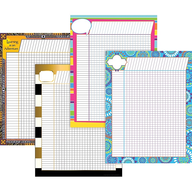 Barker Creek Elementary-Middle School Incentive Chart Set, 17" x 22", Multicolored, 4/Set (BC3735) image 1
