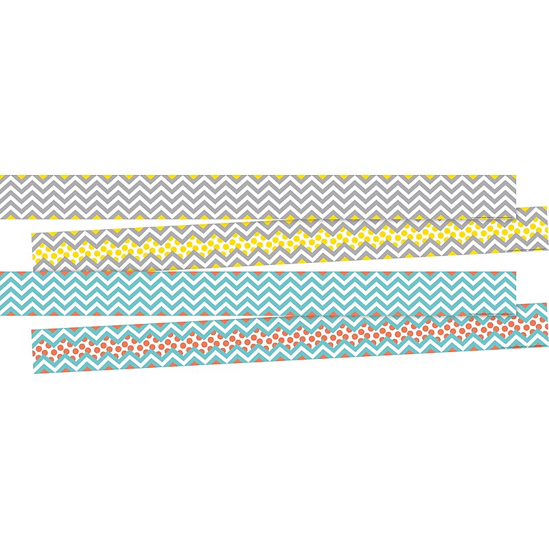 Barker Creek Double-Sided Border Set, 35" x 3", Chevron Beautiful, 2 designs, 24/Set (BC3739) image 1