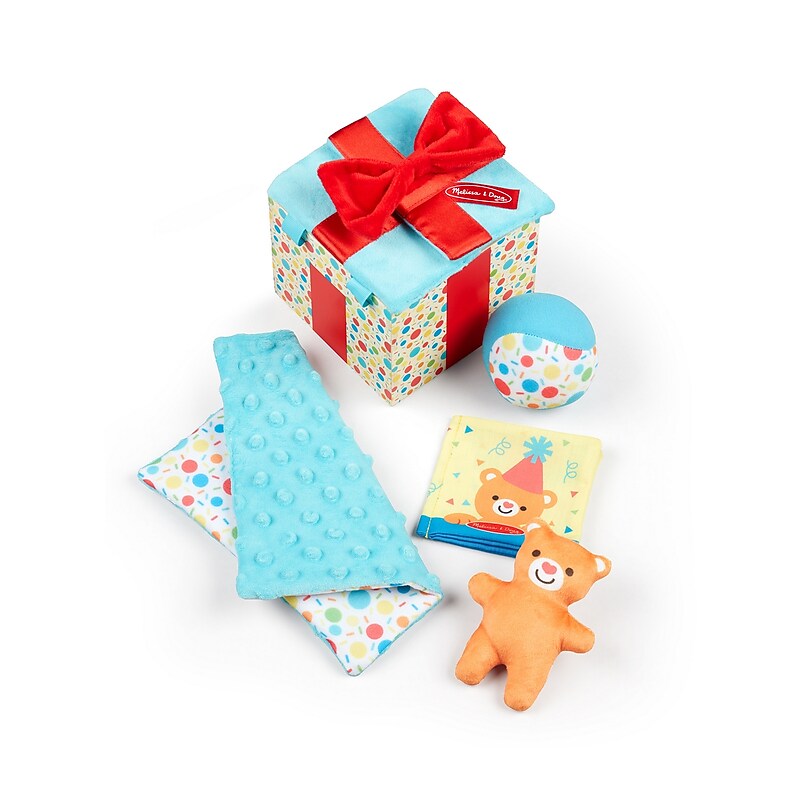 Melissa & Doug Wooden Surprise Gift Box Infant Toy, 5 Pieces (30731) image 1