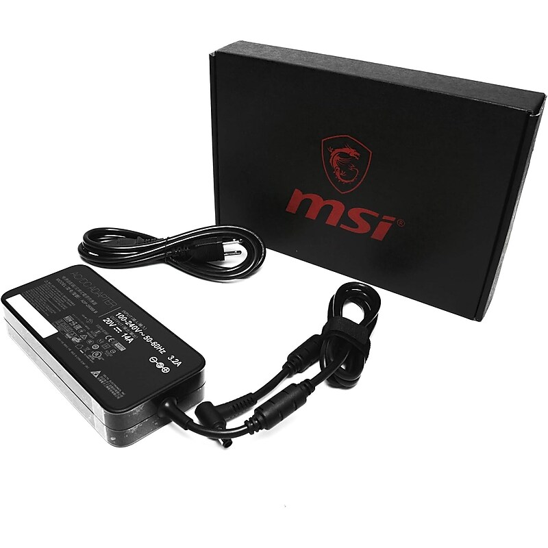 MSI 957-17E21P-101 280W AC Power Adapter For Notebook, Black image 1