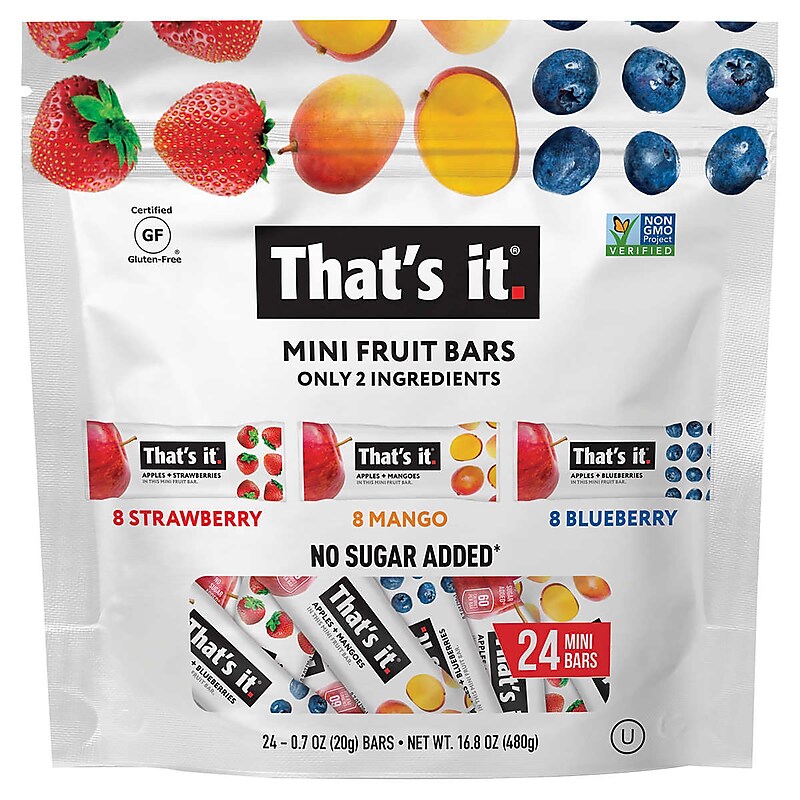 That's it Gluten Free Mini Fruit Bars Variety Pack, 16.8 oz.., 24/Pack (220-02260) image 1