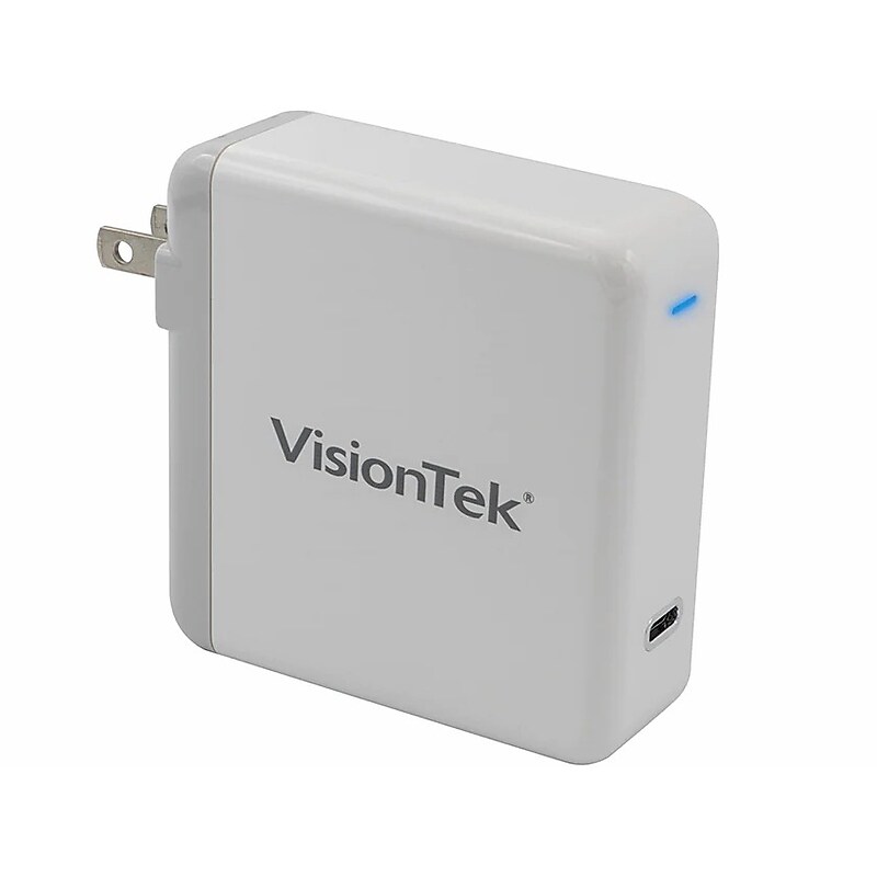 VisionTek USB-C 61W Quick Charger, White (901283) image 1
