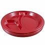 JAM Paper 10 1/4" 3-Compartment Plastic Plates, Red, 20 Plates/Pack (10255CPGLS)~#|#~sp228808603_sc7