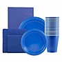 JAM PAPER Party Supply Assortment, Blue, Plates, Napkins, Cups & Tablecloth, 6/Pack (255PPBLUS)~#|#~sp228808628_sc7