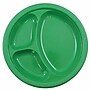 JAM Paper 10 1/4" 3-Compartment Plastic Plates, Green, 20 Plates/Pack (10255CPGLS)~#|#~sp228808631_sc7