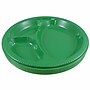 JAM Paper 10 1/4" 3-Compartment Plastic Plates, Green, 20 Plates/Pack (10255CPGLS)~#|#~sp228808632_sc7