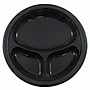 JAM Paper 10 1/4" 3-Compartment Plastic Plates, Black, 20 Plates/Pack (10255CPGLS)~#|#~sp228808634_sc7