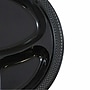 JAM Paper 10 1/4" 3-Compartment Plastic Plates, Black, 20 Plates/Pack (10255CPGLS)~#|#~sp228808635_sc7