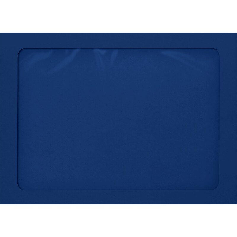 JAM Paper A7 Full Face Window Envelopes, Peel & Press, 5 1/4 x 7 1/4, Navy Blue, 50 Pack (A7FFW-196-50) image 1
