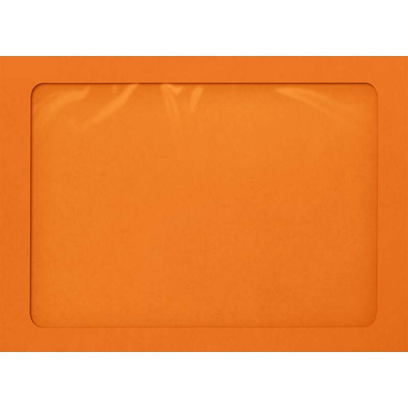 JAM Paper A7 Full Face Window Envelopes, Peel & Press, 5 1/4 x 7 1/4, Mandar,Orange, 50 Pack (A7FFW-55-50) image 1
