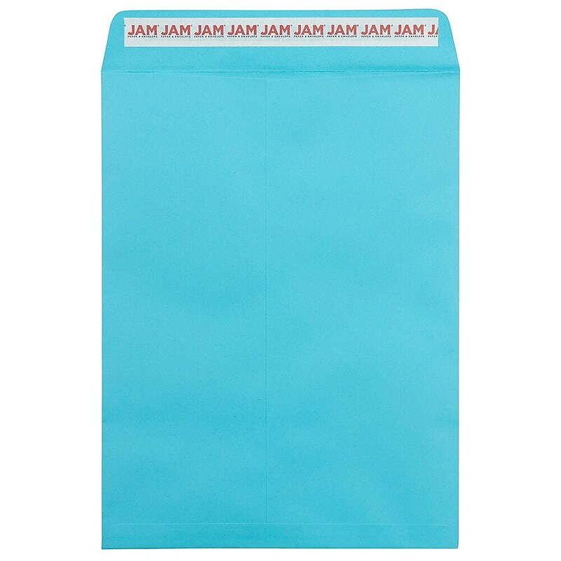 JAM Paper 9 x 12 Open-End Envelopes, Pool Blue, 500 Pack (4894-102-500) image 1