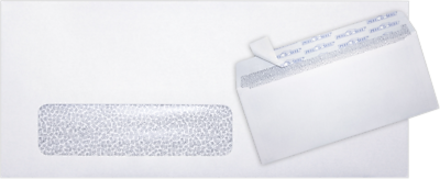 #10 Security Tinted Envelopes - Peel & Seal Left Window, White 24lb Paper (100 Pack)